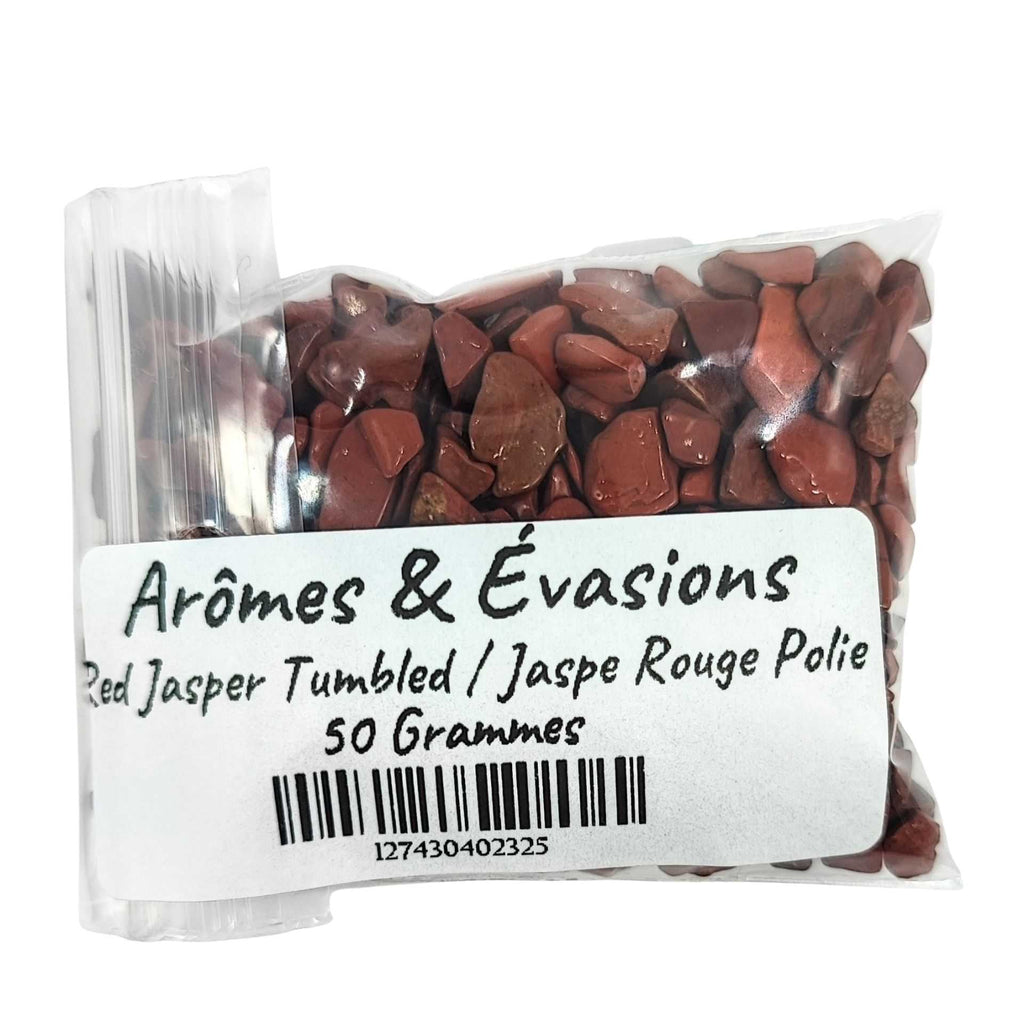 Stone -Tumbled Chips -Red Jasper -3mm to 5mm 50 g