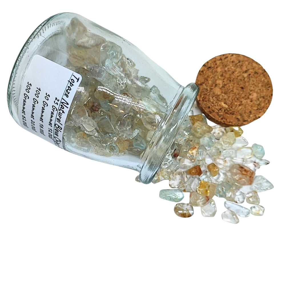 Stone -Tumbled Chips -Topaz Natural Blue -Chips -Aromes Evasions 