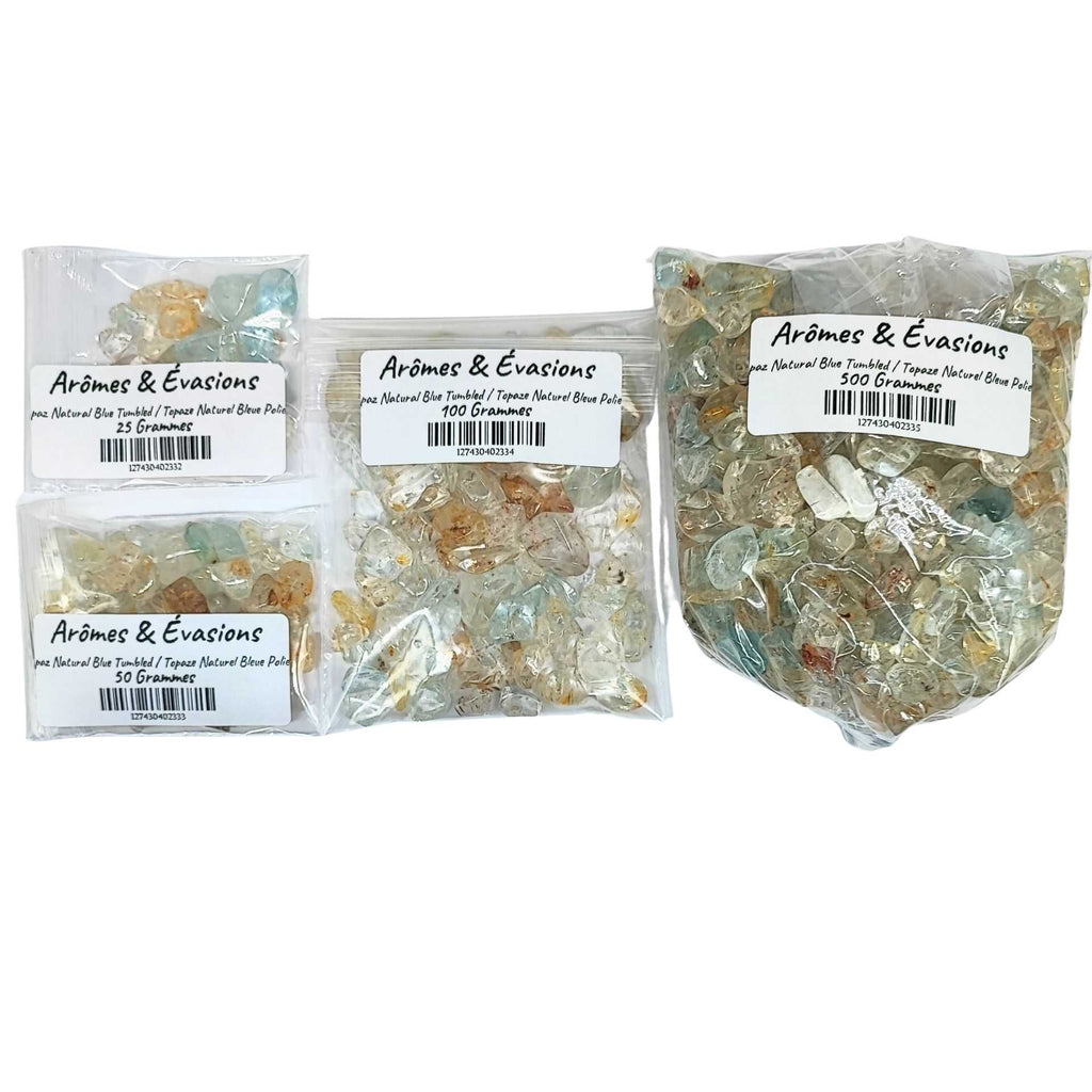 Stone -Tumbled Chips -Topaz Natural Blue -Chips -Aromes Evasions 