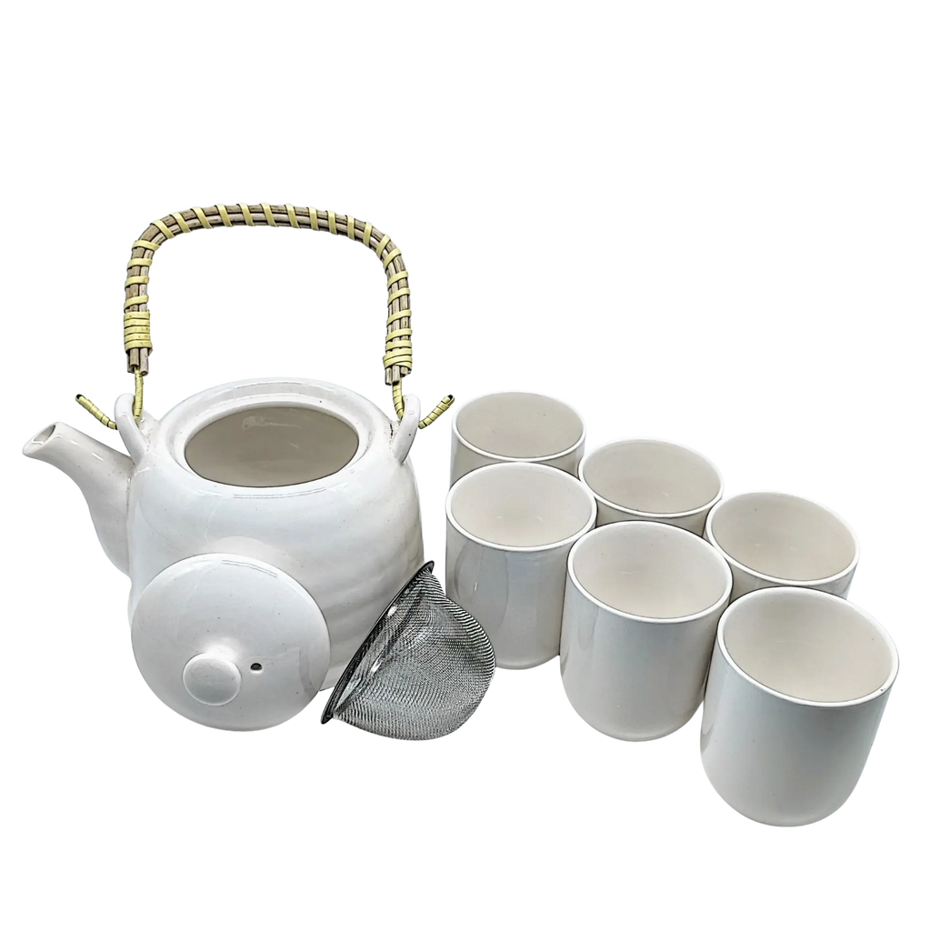 Teaware -Teapot Set -Ceramic -Classic White -Teapot -Aromes Evasions 